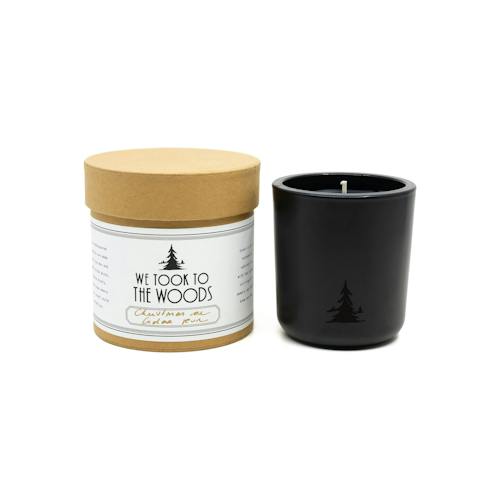 laydown image of Christmas on Cedar Run Candle