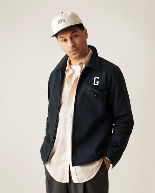 on model image of Homestead Grays Embroidered Cotton Twill Ballcap