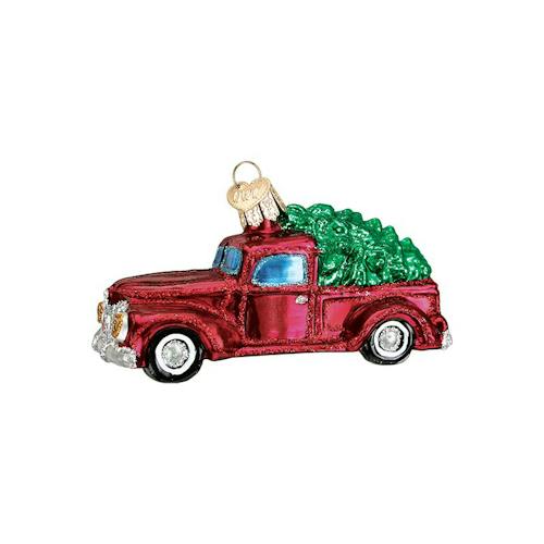 laydown image of Old Truck With Tree Ornament