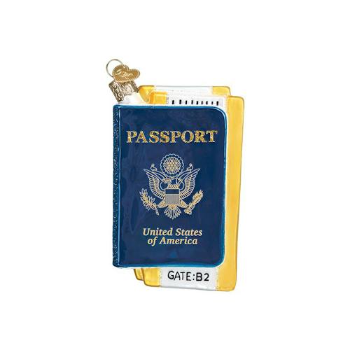 laydown image of Passport Ornament