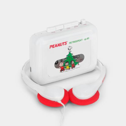 no crop image of CP-81 Portable Cassette Player, Headphones, and Cassette Tape
