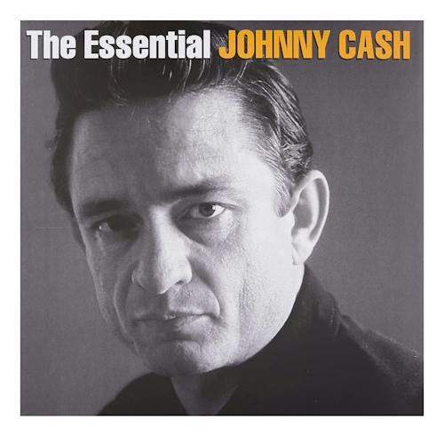 laydown image of Johnny Cash, 'The Essential Johnny Cash' Vinyl