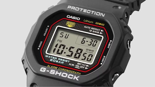 laydown detail image of 5000 Series Watch - DW5000R-1A