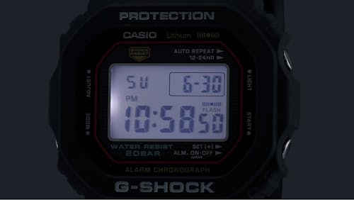 laydown detail image of 5000 Series Watch - DW5000R-1A