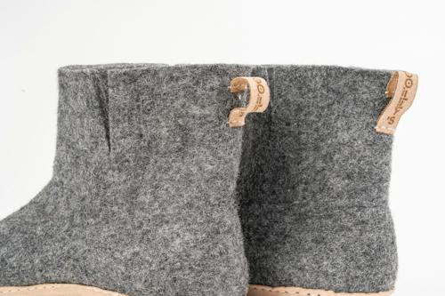 laydown detail image of Indoor Boots With Leather Sole