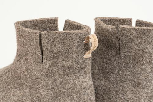 laydown detail image of Indoor Boots With Leather Sole