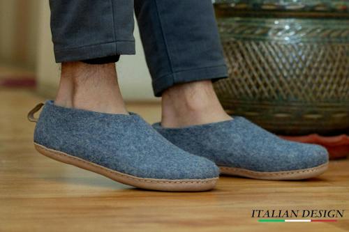 lifestyle image of Indoor Shoes With Leather Sole