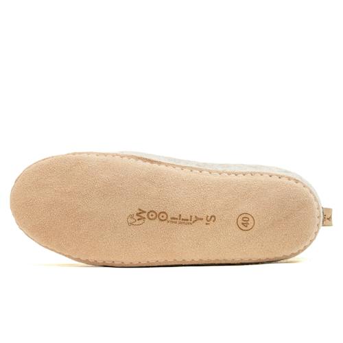 laydown image of Indoor Shoes With Leather Sole
