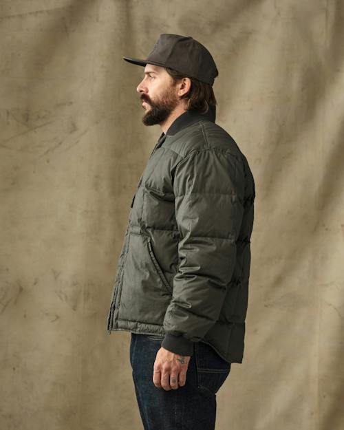 on model image of Heritage Cotton Down Jacket