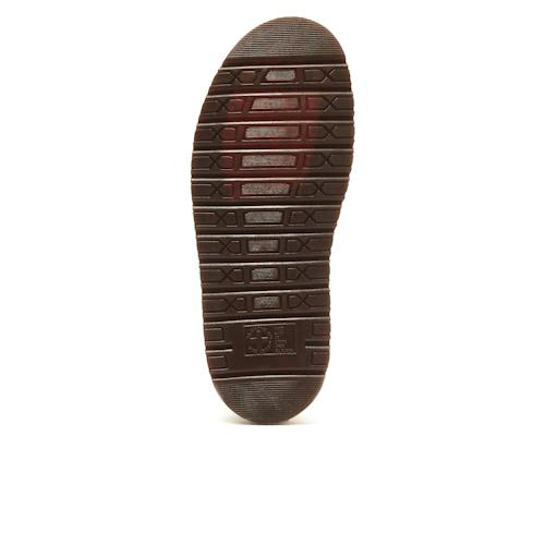 laydown image of San Patchwork Leather & Suede Mules