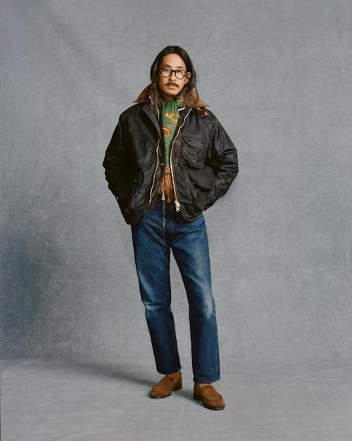 on model image of 5-Pocket Japanese Selvedge Denim Jean
