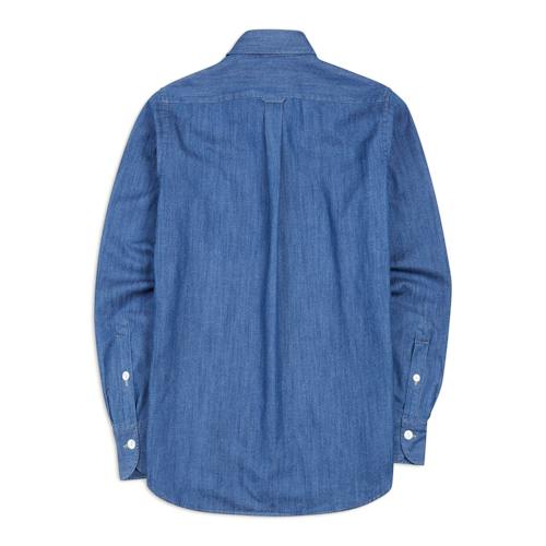 laydown image of Denim Two-Pocket Work Shirt