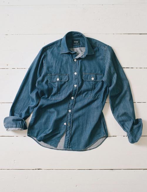 no crop image of Denim Two-Pocket Work Shirt
