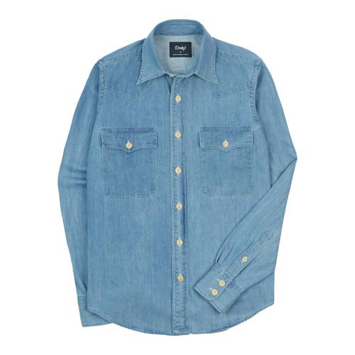 laydown image of Denim Western Shirt