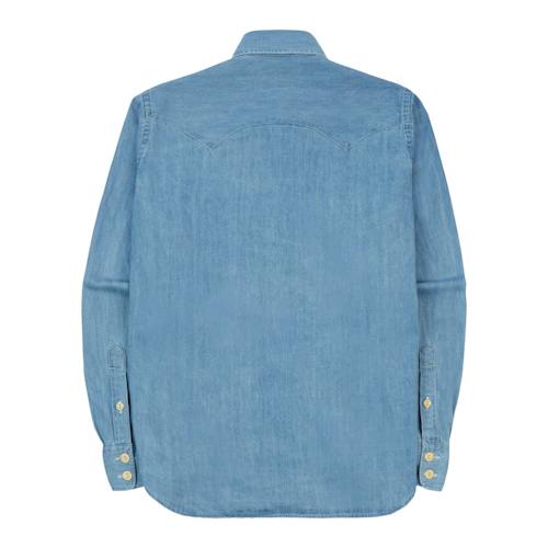 laydown image of Denim Western Shirt