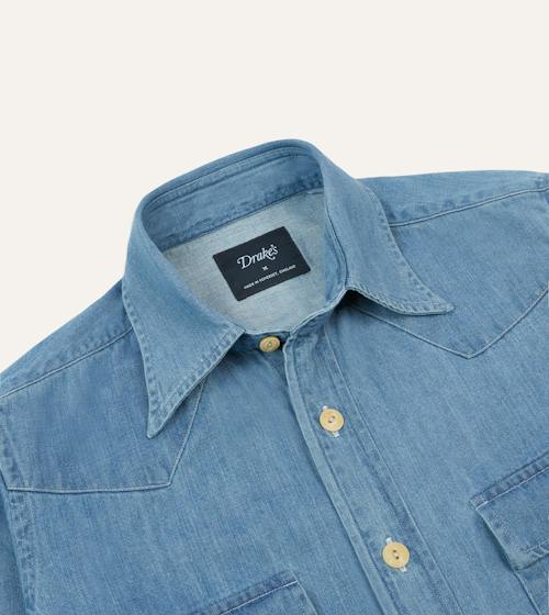 laydown detail image of Denim Western Shirt