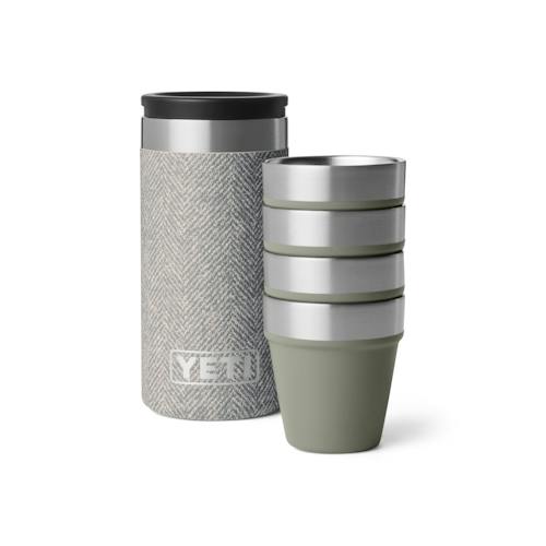 laydown image of Shot Glasses with Case - Set of 4