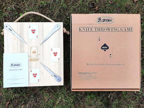 lifestyle image of Mini Throwing Knives Game