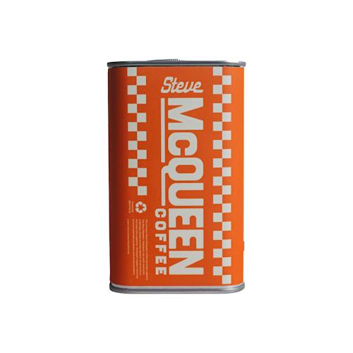 laydown image of Espresso Blend Tin - One Pound Collector Oil Can Tin