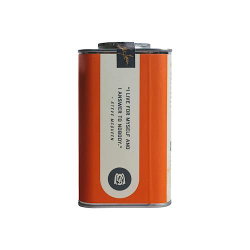 laydown image of Espresso Blend Tin - One Pound Collector Oil Can Tin