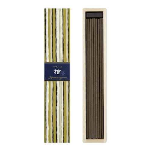 laydown image of Japanese Cypress 40 Incense Sticks + Holder