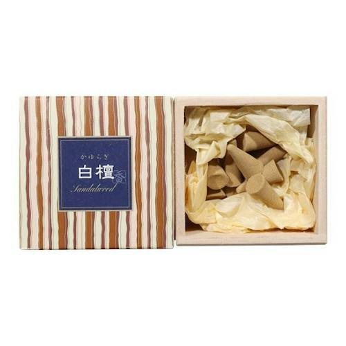 laydown image of Sandalwood 12 Incense Cones