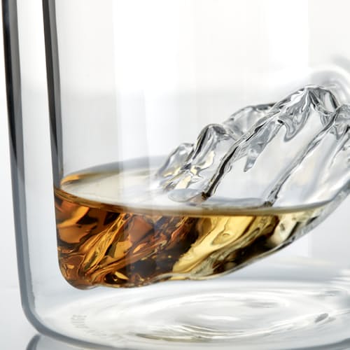 lifestyle image of Grand Tetons - Set of 4 Whiskey Glasses