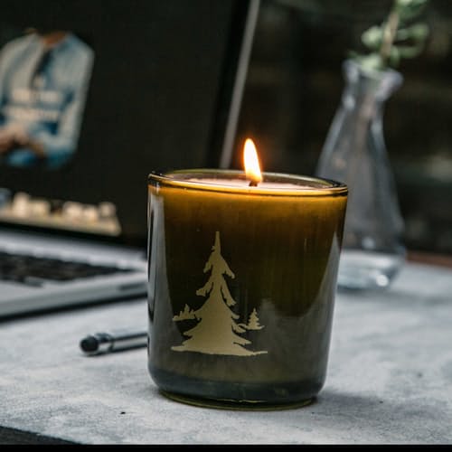 laydown image of Gumboots for Winter Candle