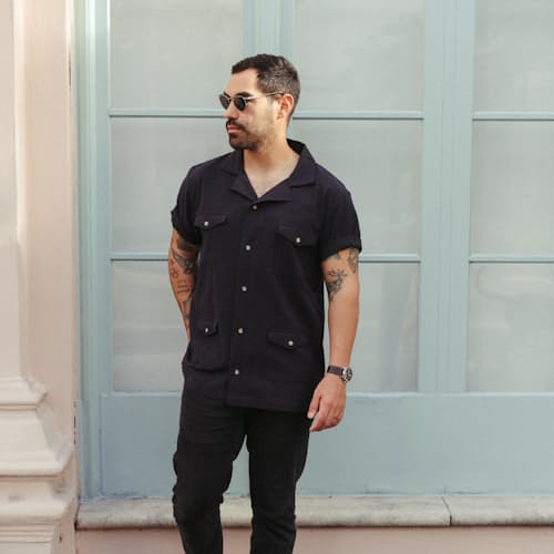 laydown image of Guayabera Shirt
