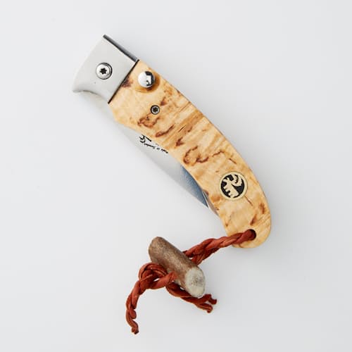 laydown image of Nallo Button Lock Folding Knife