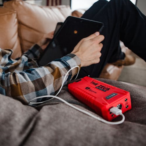 laydown image of The Zeus - Power Bank + Car Battery Jump Starter