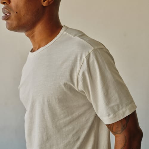 laydown image of Slub Curved Hem T-Shirt