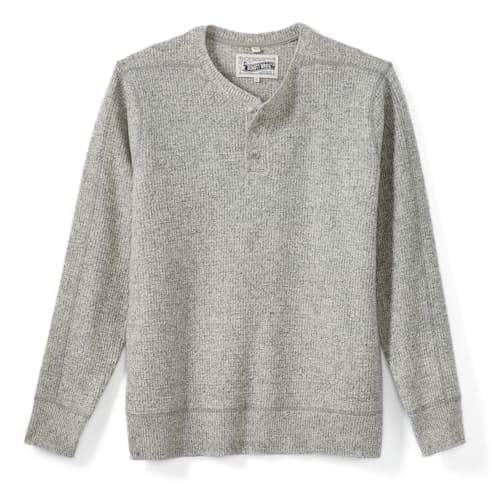 laydown image of Button Henley Sweater