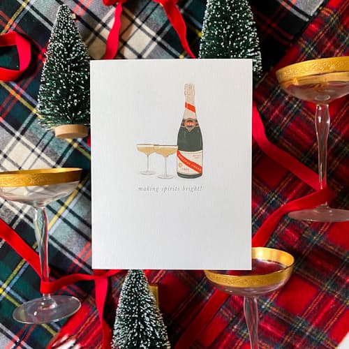 laydown image of Making Spirits Bright Cards - Box of 6