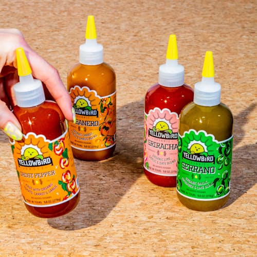 laydown image of Organic Hot Sauce Set