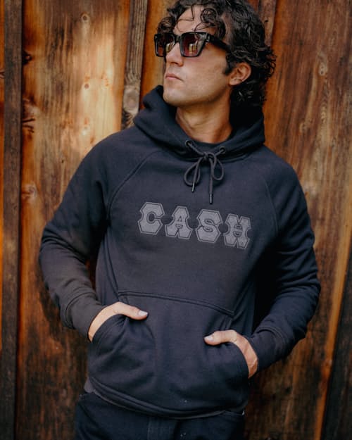lifestyle image of Cash Embroidered Hoodie