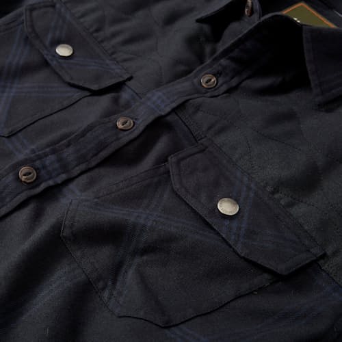 laydown image of Quintana Quilted Flannel Shirt - Exclusive