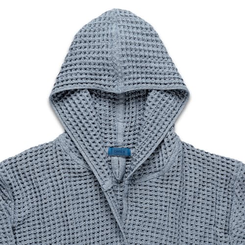 laydown image of Hooded Waffle Robe