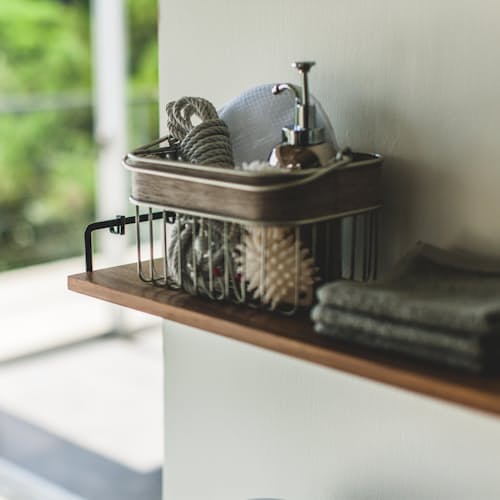 lifestyle image of Wall Mounted Wood Shelf