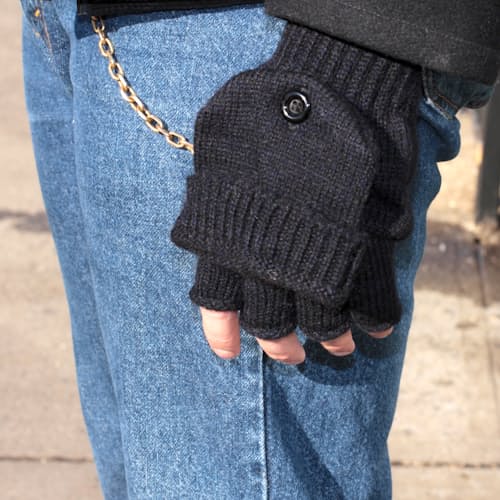 laydown image of Melange Ragg Wool Glommit