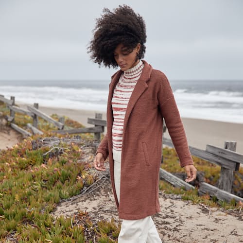 laydown image of Women's Birdseye Coat