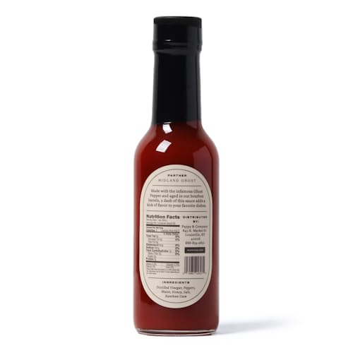 laydown image of Pappy Barrel-Aged Pepper Sauce