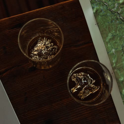 lifestyle image of American Mountains - Set of 4 Whiskey Glasses