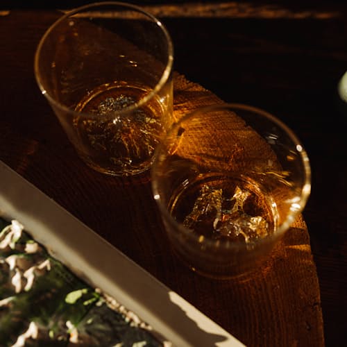 lifestyle image of American Mountains - Set of 4 Whiskey Glasses