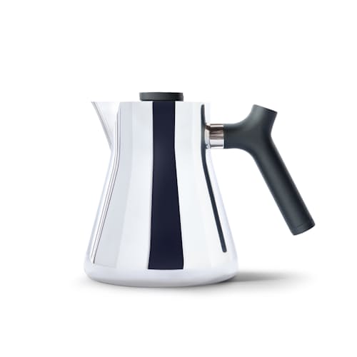 laydown image of Raven Tea Kettle and Steeper