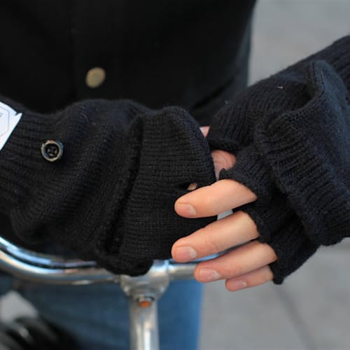 laydown image of Melange Ragg Wool Glommit