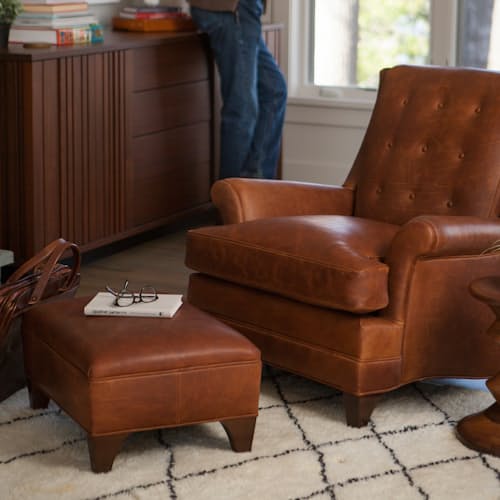 laydown image of Jefferson Street Ottoman (Made to Order)