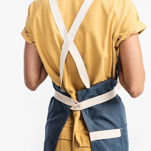 laydown image of Brushed Canvas Cross Back Apron