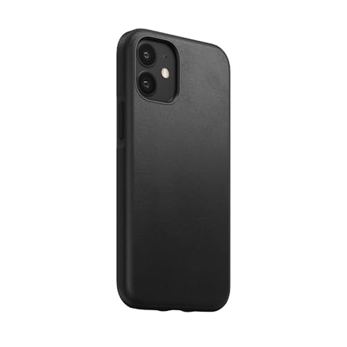 laydown image of Rugged Leather iPhone 12 Mini Case