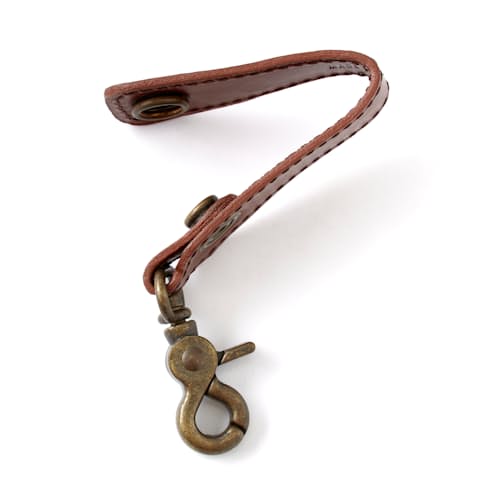 laydown image of Leather Loop Key Chain